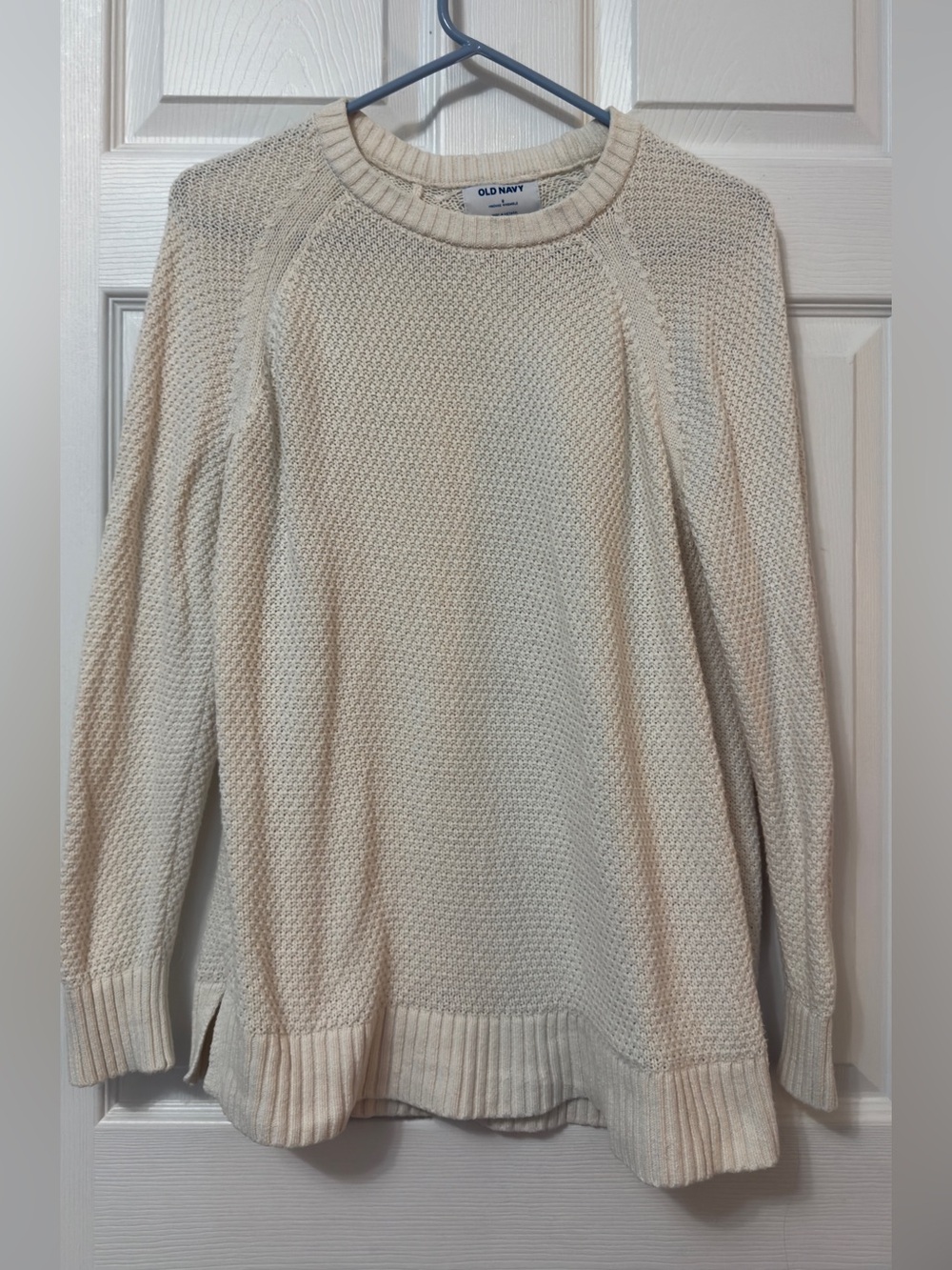 Old Navy Cream Crewneck Knit Sweater